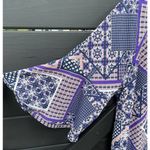 Zac and Rachel  Woman Plus Size 1X Bell Sleeves Blouse Multicolor Patchwork Pattern Photo 3