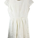 Vineyard Vines Linen Eyelet Fit n Flare Mini Dress Size US 4 White Cap Photo 0