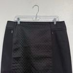 White House | Black Market Black Quilted Pencil Skirt Sz 12 Photo 2