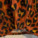 Miss Chievous Orange Shirt Cheetah Print Women’s with Twist Knot Photo 2