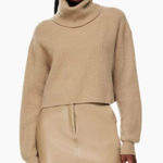 Babaton Aritzia  Guell Wool‎ Long Sleeve Turtleneck Cropped Sweater Size XS Photo 0