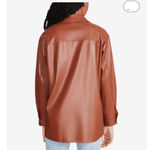 Steve Madden Women's Faux Good Measure Shacket Brown Sz L Photo 1