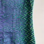 Elie Tahari New Dress Neon Green & Steel Blue Sheath Dress Sz 8 Photo 3