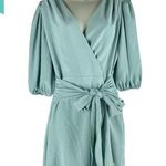 Amanda Uprichard Alida Waist Tie Mini Dress Waist Tie Sage Green Size S Photo 0