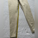 Nike  Therma-Fit Cream Colored Leggings with Herringbone Pattern Athleisure Photo 6