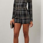 Slate + Willow Sz XXL Black Silver Gold Tweed Long Sleeve Sweetheart Romper Photo 1