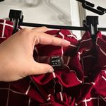 SheIn Red Checkered High Waisted Dress Pants Photo 3