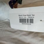 Sequin Mardi Gras mask tee White Size XXL Photo 3