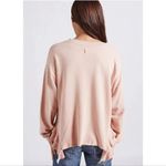 Current/Elliott  Dusty‎ Pink Slouchy Ruffle Sweatshirt Size Small Photo 1