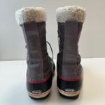 Sorel Waterproof Winter Snow Boots Faux Fur Trim Lace Up Gray Pink Women Size 5 Photo 5