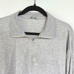 Three Dots  Gray Tennis Sweatshirt Lightweight Golf Pullover Quarter Zip Small Photo 3