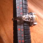 Script Stone And Smokey Quartz Solitaire Copper Ring (Size 9) Photo 3