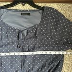 MikaRose  Blue Floral Polka Dot Bohemian Mini Dress Boho Casual Spring Large Photo 8