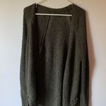American Eagle knit green oversized sweater cardigan Photo 0