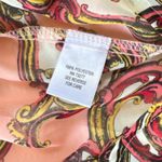 Candie's Women's Blouse XL Pink Patterned Button Down Career Top Long Sleeve Photo 10