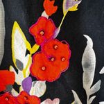 Soft Surroundings Black Floral Cotton Button Down Shirt Dress SZ PL #2424 Photo 9