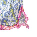 Z&L Europe Blue Pink Printed Bell Sleeve Dress Sz L Size L Photo 4