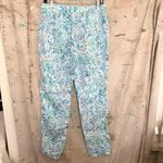 Lilly Pulitzer Taron Pull On 100% Linen Pants, Surf Blue Soleil It On Me Photo 3