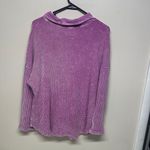 Bucket list Shacket oversized Shirt Jacket Pink Waffled Purple Size M Photo 4