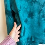 All In Motion Women's Loose Tie-Dye Crewneck Pullover Sweatshirt Teal green Xsmall Photo 7