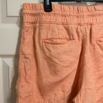 Athleta Women’s Cabo Linen 4" Shorts Elastic Waist Pockets Cactus Peach Size 14 Photo 4