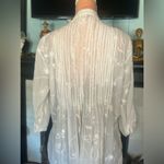 True Grit Sheer Buttonup W/ White Floral Embroidery & Tuxedo Style Front Panels XL Photo 10