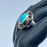 Vintage sterling silver & Sleeping Beauty turquoise ring size 7. Blue Photo 1
