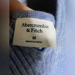 Abercrombie & Fitch Elevated Knit Halter Mini Dress - Blue Pattern. Size Medium Photo 6