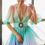 Rococo Sand Emi Ombré Pleated Mini Dress Green Size XS Photo 1