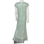 Mac Duggal Sequined Faux Wrap Ruffle Cap Sleeve Gown Seafoam 70113 Women’s Sz 14 Photo 5