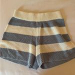 Blue and white striped knit shorts Size M Photo 0