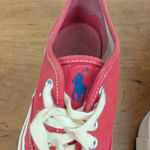 Ralph Lauren Polo  Women's Red Low Top Sneakers, Size 7.5B Photo 4
