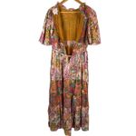 Banjanan Hilary Dress in Loki’s Garden Puffed Sleeve Midi Dress Size Medium Pink Photo 5
