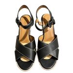 Coach  Women's‎ Eaton Black Wedge Sandal Sz 9 Photo 4
