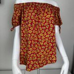 Wrangler  Retro Women's Western Red Blouse Off Shoulder Hat Red Rodeo Photo 1