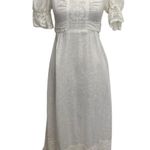 Vtg Sz 5 Maxi Dress Empire Waist Prairie Boho Peasant Lace Tiered Cottagecore Photo 0