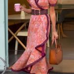 Isabelle Floral Maxi Dress w/ Puff Sleeves L Wedding Guest Artsy READ DESCR Pink Size L Photo 6