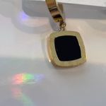 Fashion titanium steel roman numerals geometric square earrings Gold Photo 8