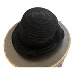 Vintage Y2K ribbed black velvet cloche hat (hat box not included) goth sallycore Photo 1