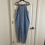 Sincerely Jules Stretchy Cropped Jumpsuit size medium Blue Photo 7