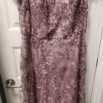 La Femme Woman's High Neck Lace Column gown.a20 Photo 0