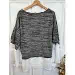 Chelsea & Theodore Sweater Grey Size L White Layered Top Semi Sheer Hem Black Size L Photo 10
