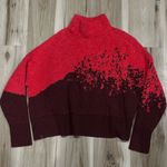 Lululemon Ombre Knit Textured Turtleneck Red Merlot Carnation Red Women’s 8 Photo 1