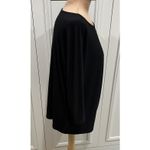 Alfani  Black Drapey‎ Blouse Minimalist Dressy Classic Career Photo 2
