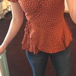 Burnt Orange Wrap Top Photo 0