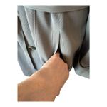 Talbots  Coat Women 10 Gray Double Breasted Belted Trench Jacket Outerwear Preppy Photo 6