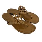Tory Burch  Miller Signature Logo Thong Sandal Light Sand Slip Ons Women’s Size 8 Photo 3