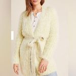 Anthropologie  Larkin yellow shimmer cardigan sweater small Photo 7