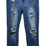 Judy Blue  Boyfriend Fit‎ Jeans Women Size 11/30 Blue Denim Distressed Stretch Photo 0