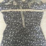 Ann Taylor LOFT Women's M Blue Floral Long Sleeve Romper Jumpsuit Photo 10